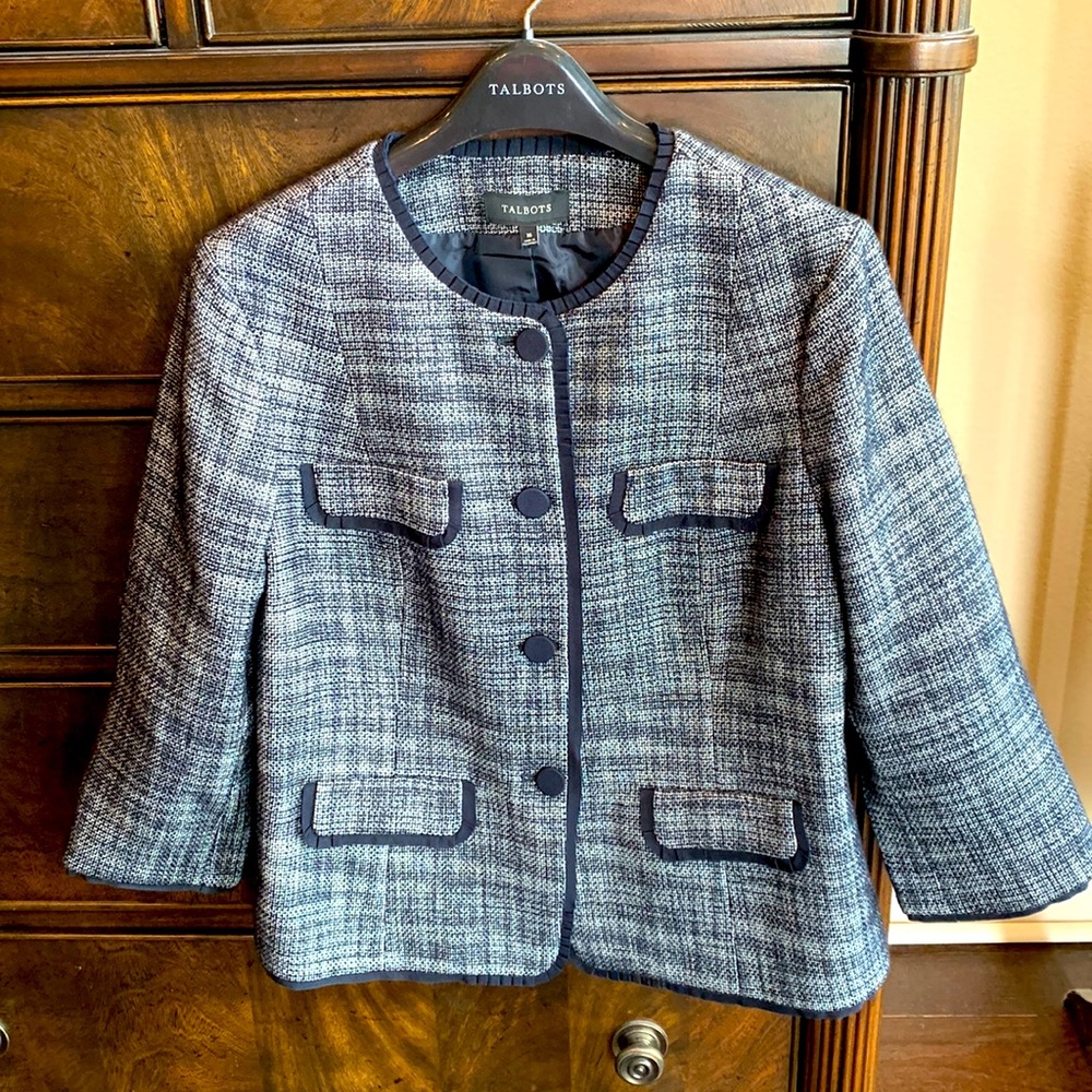 Chicos Fray detail jacket